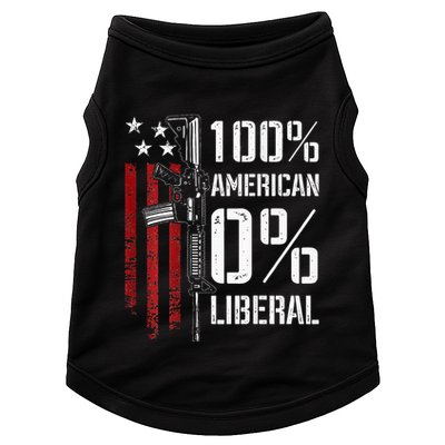 100 American 0 Liberal Funny Pro Gun On Back Doggie Tank