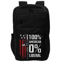 100 American 0 Liberal Funny Pro Gun On Back Impact Tech Backpack