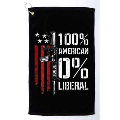 100 American 0 Liberal Funny Pro Gun On Back Golf Towel