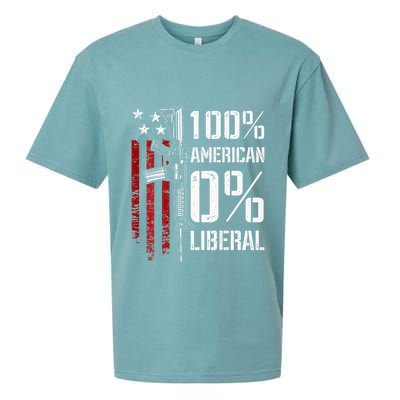 100 American 0 Liberal Funny Pro Gun On Back Sueded Cloud Jersey T-Shirt