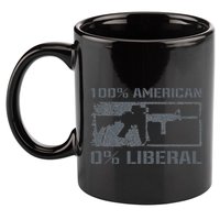 100 American 0 Liberal 2nd Amendment AR15 Rifle Funny Gun 11oz C Handle Ceramic Mug
