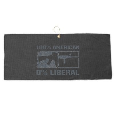 100 American 0 Liberal 2nd Amendment AR15 Rifle Funny Gun Large Microfiber Waffle Golf Towel