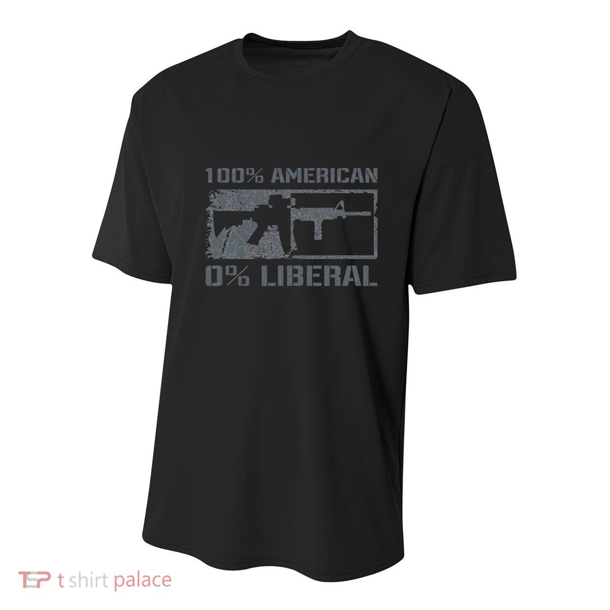 100 American 0 Liberal 2nd Amendment AR15 Rifle Funny Gun Youth Performance Sprint T-Shirt