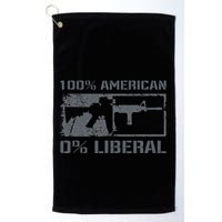 100 American 0 Liberal 2nd Amendment AR15 Rifle Funny Gun Golf Towel