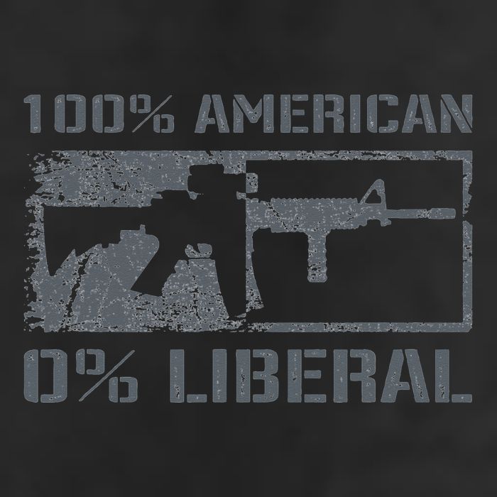 100 American 0 Liberal 2nd Amendment AR15 Rifle Funny Gun Golf Towel