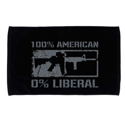 100 American 0 Liberal 2nd Amendment AR15 Rifle Funny Gun Microfiber Hand Towel