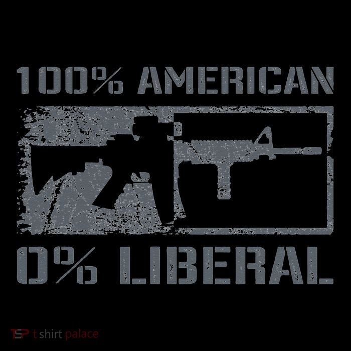 100 American 0 Liberal 2nd Amendment AR15 Rifle Funny Gun Womens T-Shirt