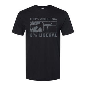 100 American 0 Liberal 2nd Amendment AR15 Rifle Funny Gun Softstyle CVC T-Shirt