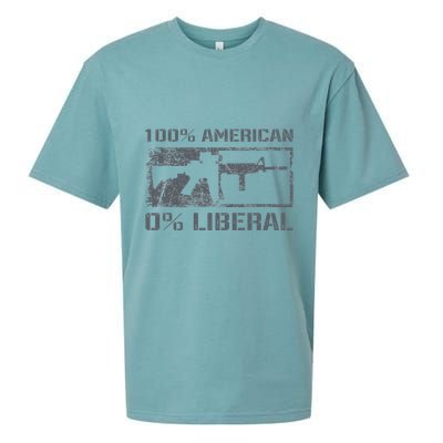 100 American 0 Liberal 2nd Amendment AR15 Rifle Funny Gun Sueded Cloud Jersey T-Shirt