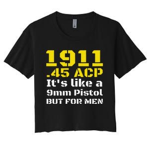 1911 Accessories 1911 .45 Acp For Sport Shooting Ipsc Women's Crop Top Tee