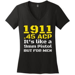 1911 Accessories 1911 .45 Acp For Sport Shooting Ipsc Women's V-Neck T-Shirt