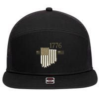 1776 Americana 7 Panel Mesh Trucker Snapback Hat