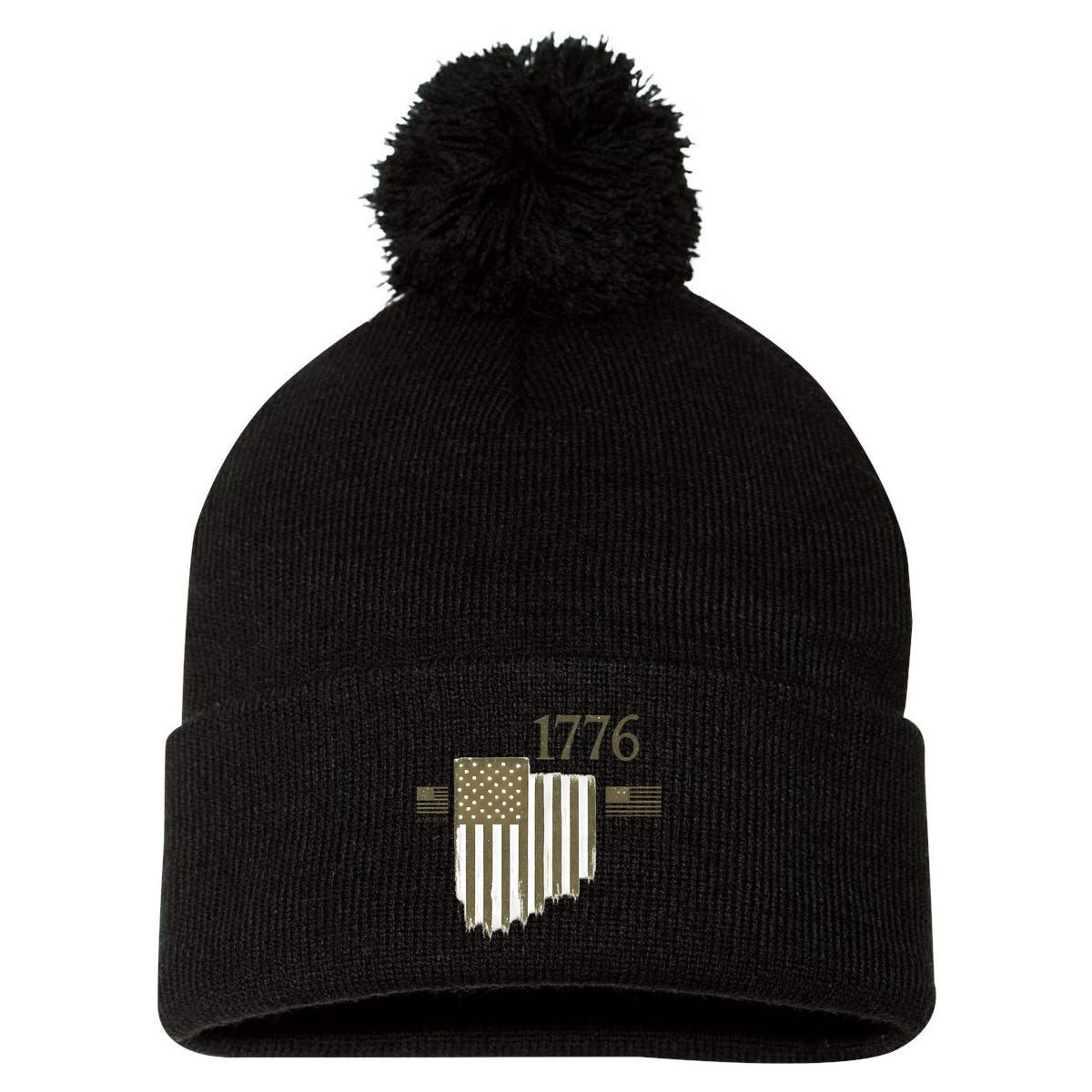 1776 Americana Pom Pom 12in Knit Beanie