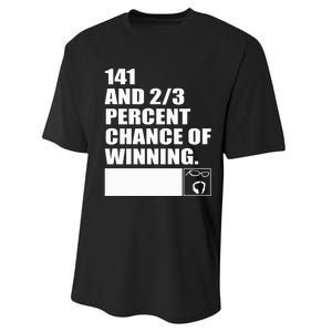 141 And 23 Percent Chance Of Winning Performance Sprint T-Shirt