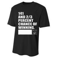 141 And 23 Percent Chance Of Winning Performance Sprint T-Shirt