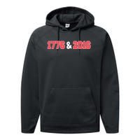 1776 And 2016 4th Of July Performance Fleece Hoodie