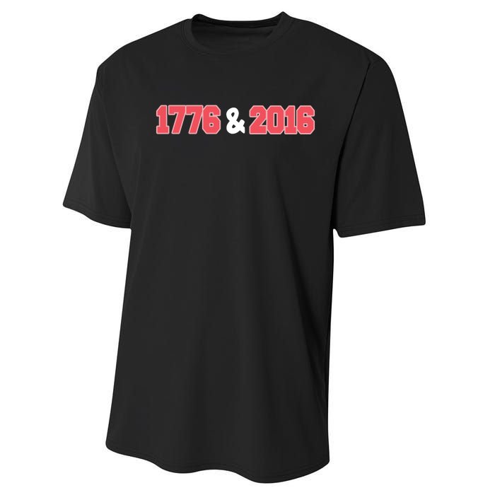 1776 And 2016 4th Of July Performance Sprint T-Shirt