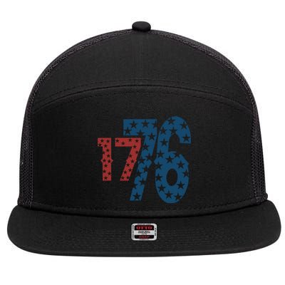 1776 American 4th Of July 7 Panel Mesh Trucker Snapback Hat