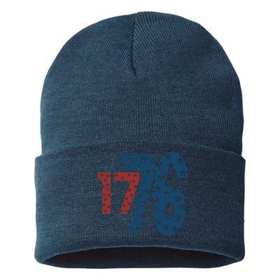 1776 American 4th Of July Sustainable Knit Beanie