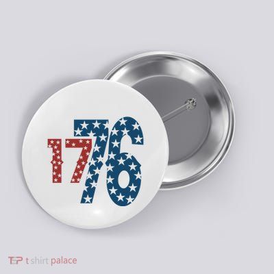 1776 American 4th Of July Button