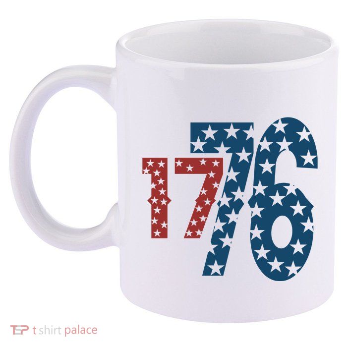 1776 American 4th Of July 11oz C Handle Ceramic Mug