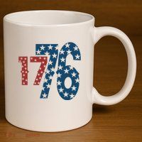 1776 American 4th Of July 11oz C Handle Ceramic Mug