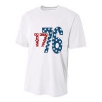 1776 American 4th Of July Youth Performance Sprint T-Shirt