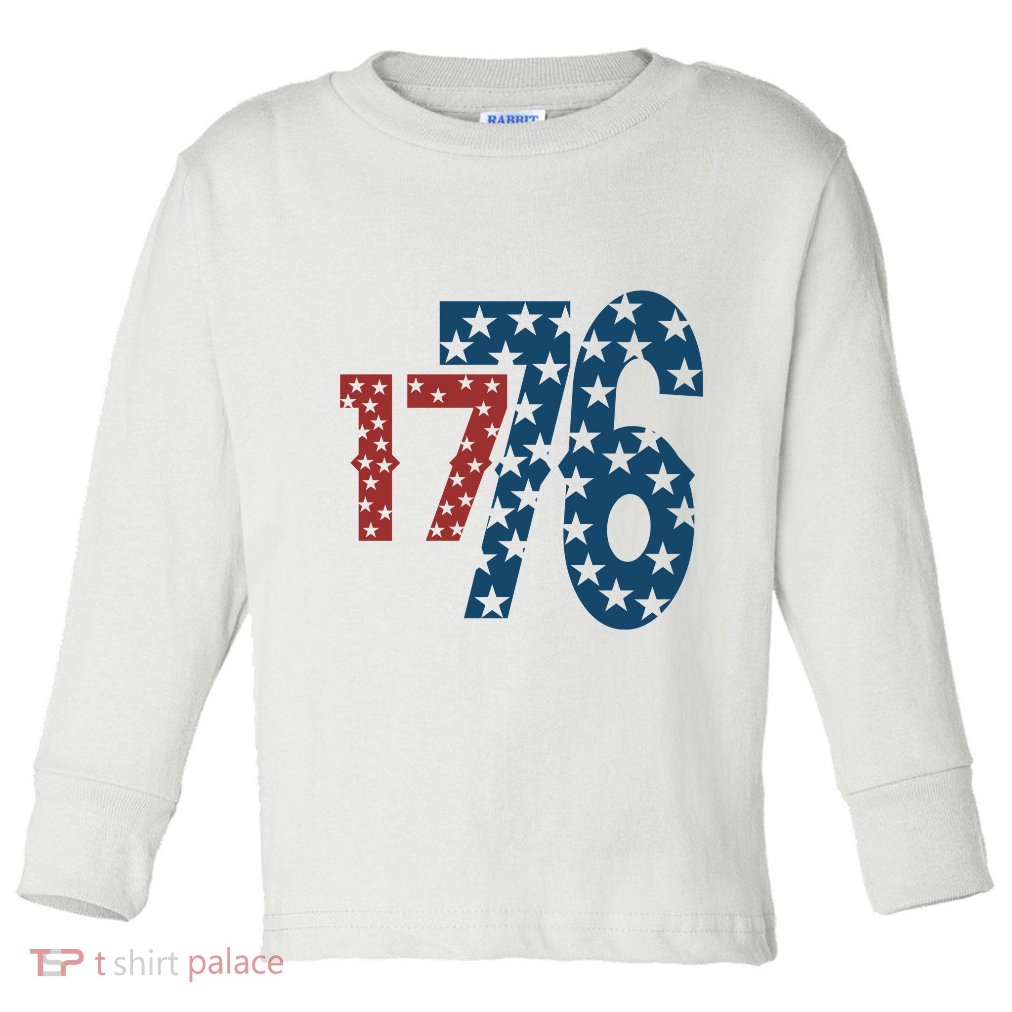 1776 American 4th Of July Toddler Long Sleeve Shirt