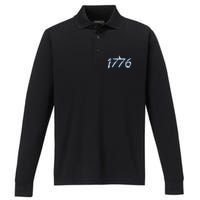 1776 America 4th Of July Performance Long Sleeve Polo