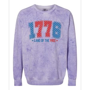 1776 America 4th Of July Usa Flag Fourth Of July Colorblast Crewneck Sweatshirt