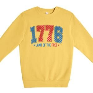 1776 America 4th Of July Usa Flag Fourth Of July Premium Crewneck Sweatshirt