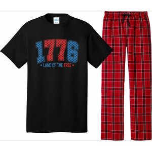 1776 America 4th Of July Usa Flag Fourth Of July Pajama Set