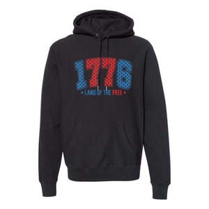 1776 America 4th Of July Usa Flag Fourth Of July Premium Hoodie