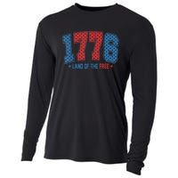 1776 America 4th Of July Usa Flag Fourth Of July Cooling Performance Long Sleeve Crew