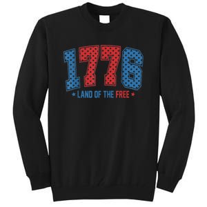 1776 America 4th Of July Usa Flag Fourth Of July Tall Sweatshirt