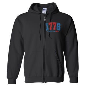 1776 America 4th Of July Usa Flag Fourth Of July Full Zip Hoodie