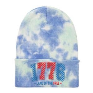 1776 America 4th Of July Usa Flag Fourth Of July Tie Dye 12in Knit Beanie