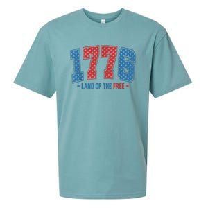 1776 America 4th Of July Usa Flag Fourth Of July Sueded Cloud Jersey T-Shirt