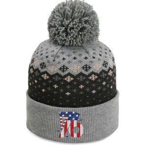 1776 America 4th Of July Usa Flag Fourth Of July The Baniff Cuffed Pom Beanie