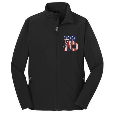 1776 America 4th Of July Usa Flag Fourth Of July Core Soft Shell Jacket