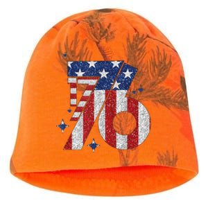 1776 America 4th Of July Usa Flag Fourth Of July Kati - Camo Knit Beanie