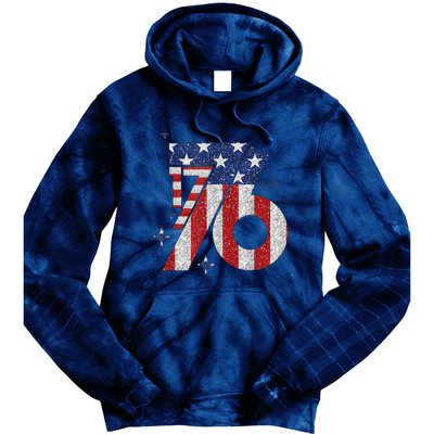 1776 America 4th Of July Usa Flag Fourth Of July Tie Dye Hoodie