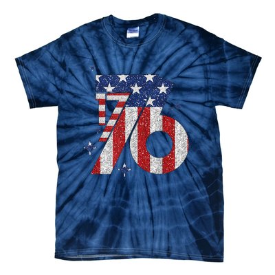 1776 America 4th Of July Usa Flag Fourth Of July Tie-Dye T-Shirt