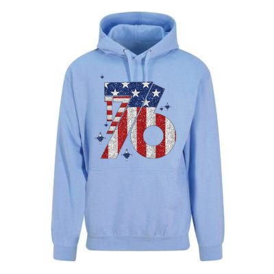 1776 America 4th Of July Usa Flag Fourth Of July Unisex Surf Hoodie