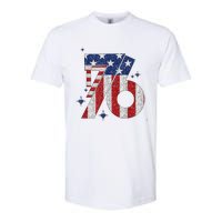 1776 America 4th Of July Usa Flag Fourth Of July Softstyle CVC T-Shirt