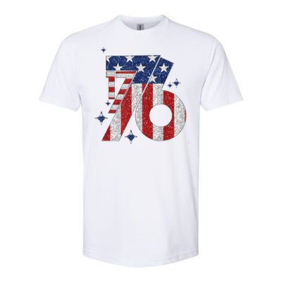 1776 America 4th Of July Usa Flag Fourth Of July Softstyle CVC T-Shirt