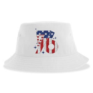 1776 America 4th Of July Usa Flag Fourth Of July Sustainable Bucket Hat