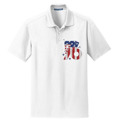 1776 America 4th Of July Usa Flag Fourth Of July Dry Zone Grid Polo