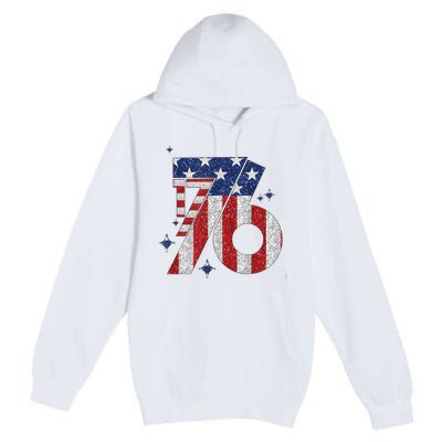 1776 America 4th Of July Usa Flag Fourth Of July Premium Pullover Hoodie