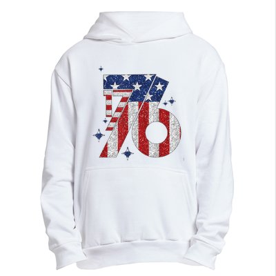 1776 America 4th Of July Usa Flag Fourth Of July Urban Pullover Hoodie